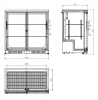 Photo 2 - Arrière-bar 2 portes vitrées 208 l positive - combisteel - 7527.0020 - Combisteel - 7527.0020