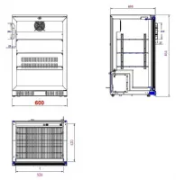 Photo 2 - Arrière bar 1 porte vitrée 128 l positif - combisteel - 7527.0030 - Combisteel - 7527.0030