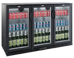 Arrière-bar 3 portes vitrées 320 L positive - Combisteel - 7527.0040
