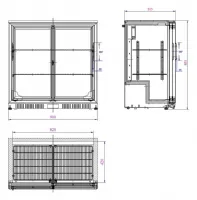 Photo 2 - Arrière-bar 2 portes vitrées 198 l positive - combisteel - 7527.0045 - Combisteel - 7527.0045