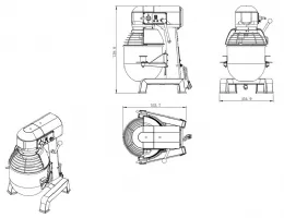 Photo 6 - Batteur boulangerie 20 litres 3 vitesses - combisteel - 7534.0030 - Combisteel - 7534.0030