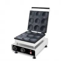 Crêpière professionnelle 9 crêpes américaines Ø 7,5 cm acier inoxydable Monophasé - Combisteel - 7540.0035