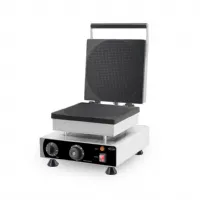 Gaufrier professionnel Monophasé acier inoxydable gaufres au sirop rondes 250x250x3 mm - Combisteel - 7540.0045