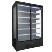 Photo 2 - Vitrine murale de supermarché noire 2 portes vitrées positive 1330 mm - combisteel - 7550.0110 - Combisteel - 7550.0110