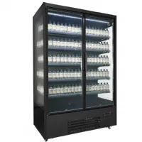 Photo 3 - Vitrine murale de supermarché noire 2 portes vitrées positive 1330 mm - combisteel - 7550.0110 - Combisteel - 7550.0110