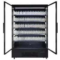 Photo 4 - Vitrine murale de supermarché noire 2 portes vitrées positive 1330 mm - combisteel - 7550.0110 - Combisteel - 7550.0110