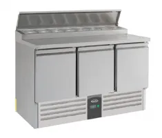Saladette réfrigérée 3 portes pleines 392 L positive - Combisteel - 7950.0100