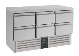 Table desserte réfrigérée 6 tiroirs 400 L positive - Combisteel - 7950.0113 Table desserte réfrigérée 6 tiroirs 400 L positive - Combisteel - 7950.0113