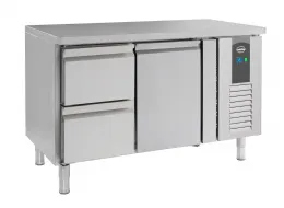 Table desserte réfrigérée 1 porte pleine 2 tiroirs 282 L - Combisteel - 7950.0200