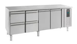 Table desserte réfrigérée 2 portes pleines 4 tiroirs 553 L - Combisteel - 7950.0220