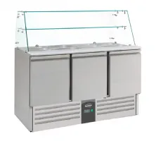 Saladette réfrigérée 3 portes pleines 368 L positive - Combisteel - 7950.0405