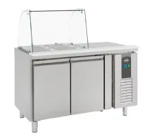 Saladette réfrigérée 2 portes pleines 314 L positive - Combisteel - 7950.0410 Saladette réfrigérée 2 portes pleines 314 L positive - Combisteel - 7950.0410