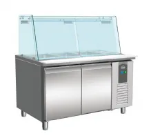 Saladette réfrigérée 2 portes pleines 314 L positive - Combisteel - 7950.0422 Saladette réfrigérée 2 portes pleines 314 L positive - Combisteel - 7950.0422