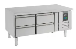 Soubassement réfrigéré 4 tiroirs 168 L positif - Combisteel - 7950.0445 Soubassement réfrigéré 4 tiroirs 168 L positif - Combisteel - 7950.0445
