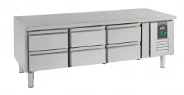Soubassement réfrigéré 6 tiroirs 260 l positif - combisteel - 7950.0450 - Combisteel - 7950.0450