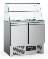 Saladette réfrigérée 2 portes pleines 240 L positive - Combisteel - 7950.5105 Saladette réfrigérée 2 portes pleines 240 L positive - Combisteel - 7950.5105