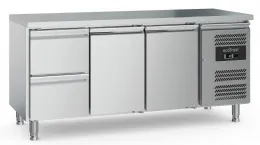 Table desserte réfrigérée 2 portes pleines 2 tiroirs 417 L positive - Combisteel - 7950.5160 Table desserte réfrigérée 2 portes pleines 2 tiroirs 417 L positive - Combisteel - 7950.5160