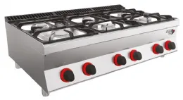 Fourneau Gaz 6 feux 46,2 kW à poser - Sofraca - 7ST6F46G - SOFRACA - 7ST6F46G Fourneau Gaz 6 feux 46,2 kW à poser - Sofraca - 7ST6F46G - SOFRACA - 7ST6F46G