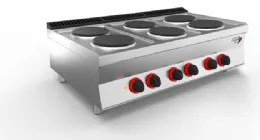Fourneau triphasé 6 feux 15,6 kw à poser - sofraca - 7stpr6e - Sofraca - 7STPR6E Fourneau triphasé 6 feux 15,6 kw à poser - sofraca - 7stpr6e - Sofraca - 7STPR6E