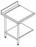 Table d'entrée et sortie pour machines à paniers 500 x 500 ou 600 x 500 - Furnotel - 80201