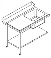 Photo 2 - Table d'entrée 500 x 500 ou 600 x 500 mm - furnotel - 80205 - Elettrobar - 80205