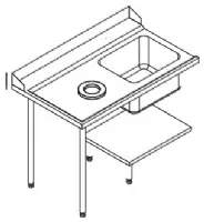 Photo 2 - Table d'entrée professionnelle 500 x 500 ou 600 x 500 mm - furnotel - 80207 - Elettrobar - 80207