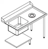 Photo 2 - Table d'entrée 500 x 500 ou 600 x 500 mm - furnotel - 80208 - Elettrobar - 80208