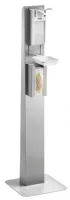 Set de colonne d'hygiène DH1 1460 distributeur de produit désinfectant, coupelle d'égouttage et distributeur de gants - Bartscher - 850055 Set de colonne d'hygiène DH1 1460 distributeur de produit désinfectant, coupelle d'égouttage et distributeur de gants - Bartscher - 850055