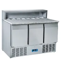 Meuble à Pizzas table avec 3 portes pleines GN 1/1, 8x GN 1/6 h=150 mm, positif - Virtus - 9178C - VIRTUS GROUP - 9178C Meuble à Pizzas table avec 3 portes pleines GN 1/1, 8x GN 1/6 h=150 mm, positif - Virtus - 9178C - VIRTUS GROUP - 9178C
