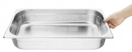 Photo 3 - Bac gastro perforé inox gn 1/1 100 mm capacité 13,5 l - vogue - k841 - Vogue - K841