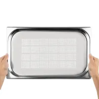 Photo 2 - Bac gastro perforé inox gn 1/1 3 l - vogue - k827 - Vogue - K827