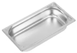 Bac gastronorme inox 304 GN 1/3 capacité 2,5 L - Vogue - DW442 Bac gastronorme inox 304 GN 1/3 capacité 2,5 L - Vogue - DW442