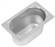 Bac gastronorme inox 304 GN 1/9 capacité 89 cl - Vogue - DW454 Bac gastronorme inox 304 GN 1/9 capacité 89 cl - Vogue - DW454