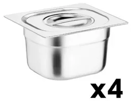 Bac gastronorme inox GN 1/6 6,8 L - Vogue - S431 Bac gastronorme inox GN 1/6 6,8 L - Vogue - S431