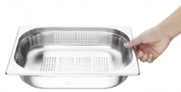 Photo 2 - Bac gastronorme perforé inox 201 gn 1/2 capacité 4 l - vogue - k844 - Vogue - K844