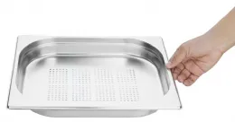 Photo 2 - Bac perforé inox gn 1/2 acier inoxydable 2,5 l - vogue - e698 - Vogue - E698