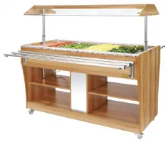Photo 2 - Buffet chauffant central 4x gn 1/1 marron 1490x766x1338 mm - buffalo - cr904 - Buffalo - CR904