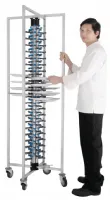 Photo 4 - Chariot à glissières inox mobile 84 assiettes 200 kg - vogue - gk978 - Vogue - GK978