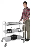 Photo 3 - Chariot de débarrassage inox 3 niveaux 830x510x930 mm - vogue - f995 - Vogue - F995