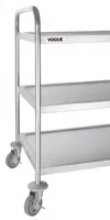 Photo 4 - Chariot de débarrassage inox 3 niveaux 830x510x930 mm - vogue - f995 - Vogue - F995