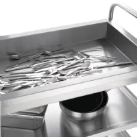 Photo 4 - Chariot de débarrassage inox à plateau profond 3 niveaux 855x535x940 mm - vogue - cc365 - Vogue - CC365