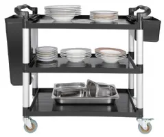 Photo 2 - Chariot de service 3 niveaux 1070x490x980 mm - vogue - cf102 - Vogue - CF102