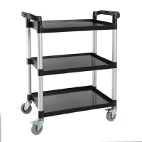 Chariot de service compact en polypropylène 3 niveaux 880x420x990 mm - vogue - cf101 - Vogue - CF101 Chariot de service compact en polypropylène 3 niveaux 880x420x990 mm - vogue - cf101 - Vogue - CF101