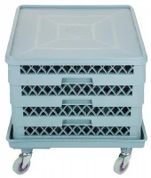 Photo 4 - Chariot pour casiers de lavage polypropylène capacité 40 kg - vogue - cb006 - Vogue - CB006