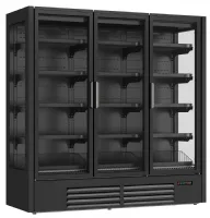 Congélateur vertical 3 portes vitrées noir 1244 L - Combisteel - 7455.3165