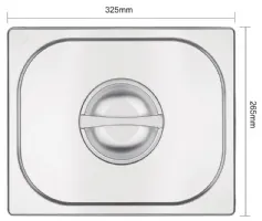 Photo 4 - Couvercle gastronorm 1/2 inox 201 - vogue - k931 - Vogue - K931