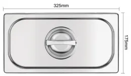 Photo 4 - Couvercle gn 1/3 inox 201 - vogue - k969 - Vogue - K969