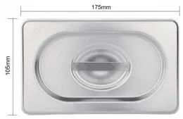 Photo 4 - Couvercle gn 1/4 inox 201 - vogue - k972 - Vogue - K972