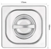 Photo 4 - Couvercle gn 1/6 en inox 201 - vogue - k993 - Vogue - K993