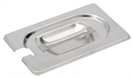 Couvercle inox avec encoche pour bac gastro GN 1/9 - Gastro M - DR492